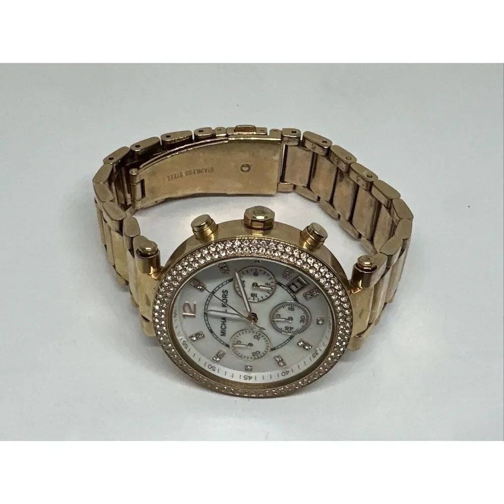 Michael Kors Parker MK5491 Women's Gold Stainless Steel Analog Dial Watch NUL34